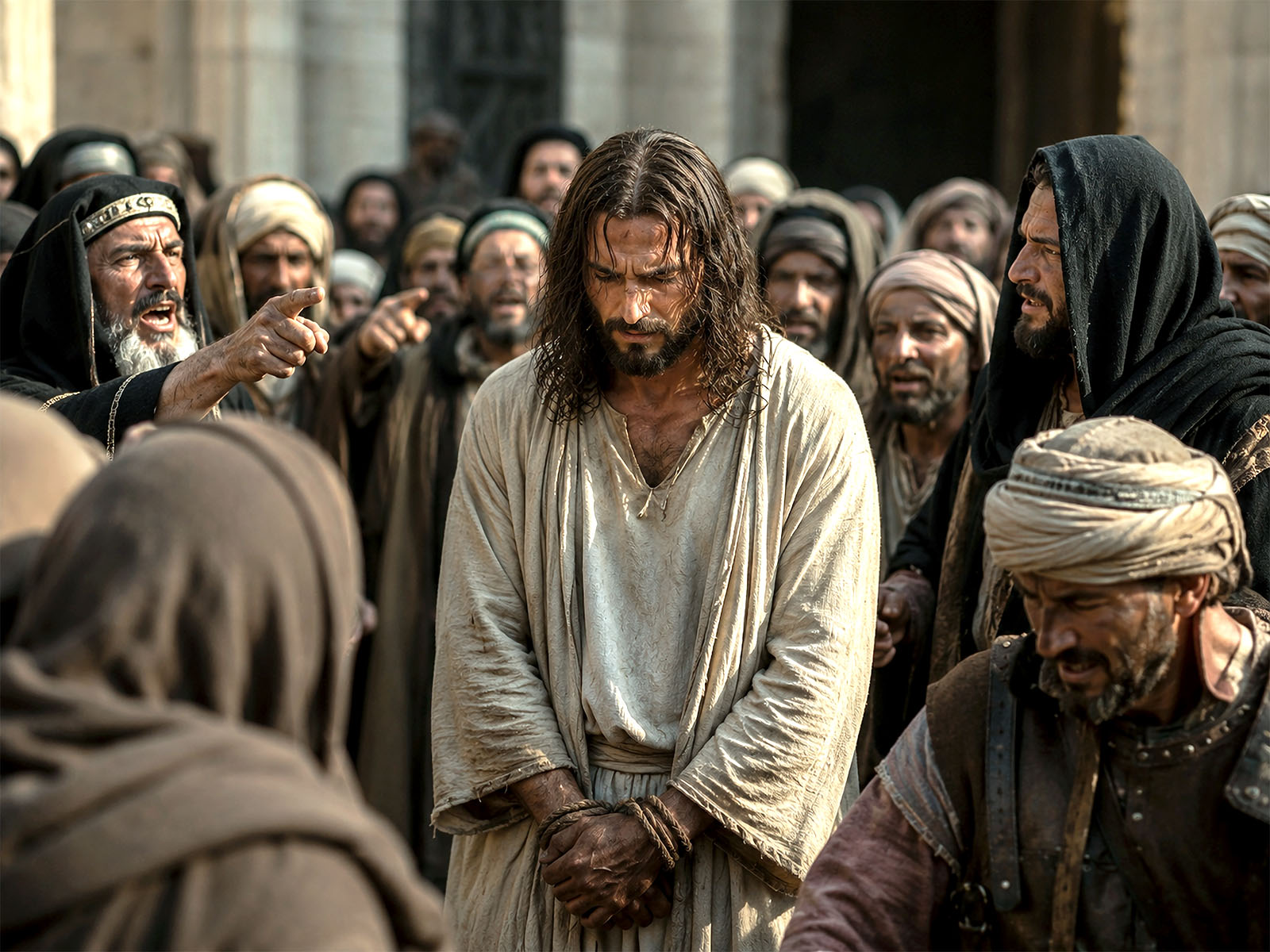 Jewish leaders attempt to humiliate Jesus